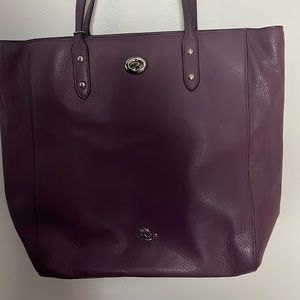 Coach purple tote